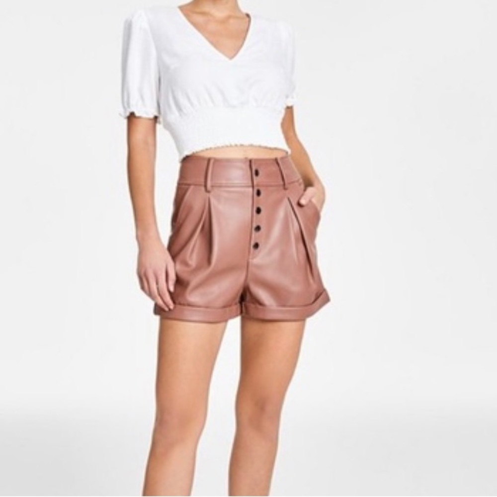 Bar III High Waist Pleather shorts